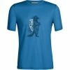 T-shirts Polos Randonnée ICEBREAKER M TECH LITE II SS TEE WASCHBAR WANDERING AZUL 22 Bleu