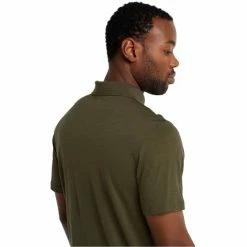 T-shirts Polos Randonnée ICEBREAKER M TECH LITE II SS POLO LODEN 22 Vert -Vêtements de randonnée Homme Soldes 9 106026 m tech lite ii ss polo loden ib0a59lc069 04