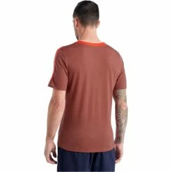 T-shirts Polos Randonnée ICEBREAKER M ZONEKNIT SS TEE LAVA/GRAPE/CB 22 Rouge -Vêtements de randonnée Homme Soldes 9 106032 m zoneknit ss tee lava grape cb ib0a59lk386 03