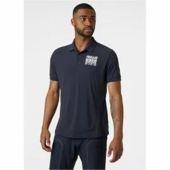 T-shirts Polos Randonnée HELLY HANSEN HP RACING POLO NAVY 22 Bleu -Vêtements de randonnée Homme Soldes 9 106071 hp racing polo navy 34172 598 03