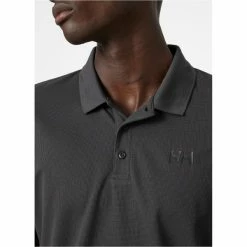 T-shirts Polos Randonnée HELLY HANSEN OCEAN POLO EBONY 22 Noir -Vêtements de randonnée Homme Soldes 9 106075 ocean polo ebony 34207 980 05