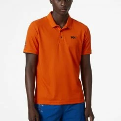 T-shirts Polos Randonnée HELLY HANSEN OCEAN POLO PATROL ORANGE Orange -Vêtements de randonnée Homme Soldes 9 106078 ocean polo patrol orange 34207 300 04