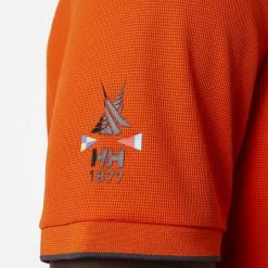 T-shirts Polos Randonnée HELLY HANSEN OCEAN POLO PATROL ORANGE Orange -Vêtements de randonnée Homme Soldes 9 106078 ocean polo patrol orange 34207 300 05