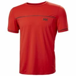 T-shirts Polos Randonnée HELLY HANSEN HP OCEAN T-SHIRT ALERT RED 22 Rouge