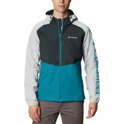Vestes Randonnée COLUMBIA PANTHER CREEK JACKET M DEEP MARINE SH 22 Bleu / Gris / Blanc