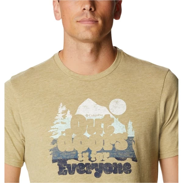 T-shirts Polos Randonnée COLUMBIA ALPINE WAY GRAPHIC TEE M SAVORY HEATHER 22 Beige 2 T-shirts Polos Randonnée COLUMBIA ALPINE WAY GRAPHIC TEE M SAVORY HEATHER 22 Beige – Image 2