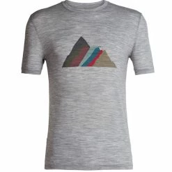 T-shirts Polos Randonnée ICEBREAKER M SPECTOR SS CREWE SEVEN SUMMITS METRO HTHR 22 Gris