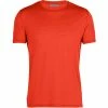 T-shirts Polos Randonnée ICEBREAKER M SPECTOR SS CREWE LAVA 22 Rouge