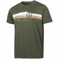 T-shirts Polos Randonnée TERNUA HALPU T-SHIRT DEEP FOREST 22 Vert / Blanc