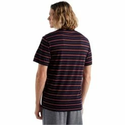 T-shirts Polos Randonnée ICEBREAKER M WAVE SS TEE STRIPE MIDNIGHT NAVY/GRAPE 22 Bleu / Rouge -Vêtements de randonnée Homme Soldes 9 108092 m wave ss tee stripe midnight navy grape ib0a56cj353 03