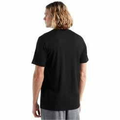 T-shirts Polos Randonnée ICEBREAKER M TECH LITE II SS TEE CANOPY CAMPER BLACK 22 Noir -Vêtements de randonnée Homme Soldes 9 108105 m tech lite ii ss tee canopy camper black ib0a56co001 03