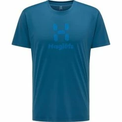 T-shirts Polos Randonnée HAGLÖFS GLEE TEE MEN DARK OCEAN 22 Bleu