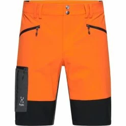 Shorts Randonnée HAGLÖFS RUGGED SLIM SHORTS MEN FLAME ORANGE/TRUE BL 22 Orange / Noir