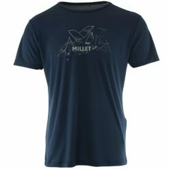 T-shirts Polos Randonnée MILLET MAJELLA TS SS M SAPHIR 22 Bleu
