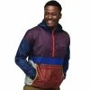 Vestes Randonnée COTOPAXI TECA HALF-ZIP WINDBREAKER HIGH WINDS 23 Violet / Vert / Marron