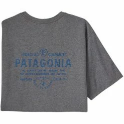 T-shirts Polos Randonnée PATAGONIA M'S FORGE MARK RESPONSIBILI-TEE GRAVEL HEATHER 23 Gris