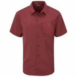 Chemises Randonnée RAB MELLO SS SHIRT OXBLOOD RED MARL 22 Rouge