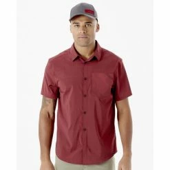 Chemises Randonnée RAB MELLO SS SHIRT OXBLOOD RED MARL 22 Rouge -Vêtements de randonnée Homme Soldes 9 111586 mello ss shirt oxblood red marl qbs 01 or 03