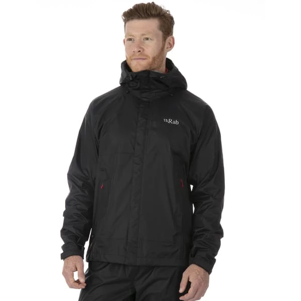Vestes Randonnée RAB DOWNPOUR JACKET BLACK 22 Noir 3 Vestes Randonnée RAB DOWNPOUR JACKET BLACK 22 Noir – Image 3