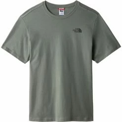 T-shirts Polos Randonnée THE NORTH FACE M S/S RED BOX TEE THYME/TNF BLANC 23 Vert