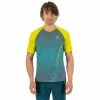 T-shirts Polos Randonnée KARPOS MOVED EVO JERSEY REFL POND/SULPHUR S 22 Bleu / Jaune