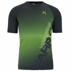 T-shirts Polos Randonnée KARPOS MOVED EVO JERSEY OMBRE BLUE/JASMINE GREEN 22 Noir / Vert
