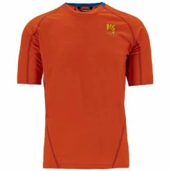 T-shirts Polos Randonnée KARPOS SWIFT JERSEY TANGERINE TANGO/INDIGO B 22 Orange