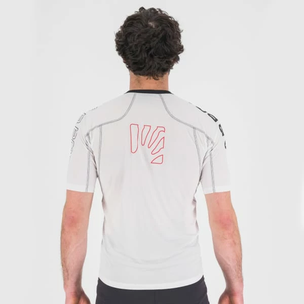 T-shirts Polos Randonnée KARPOS SWIFT JERSEY WHITE/FLAME S 22 Blanc 4 T-shirts Polos Randonnée KARPOS SWIFT JERSEY WHITE/FLAME S 22 Blanc – Image 4