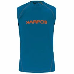 Débardeurs Randonnée KARPOS FAST TANK INDIGO B/TANGERINE T 22 Bleu