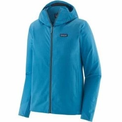 Vestes Randonnée PATAGONIA M'S R1 TECHFACE HOODY ANACAPA BLUE 22 Bleu