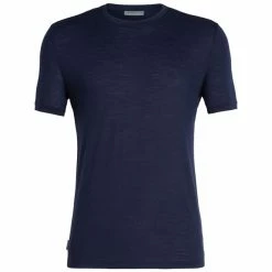 T-shirts Polos Randonnée ICEBREAKER M SPECTOR SS CREWE MIDNIGHT NAVY 22 Bleu