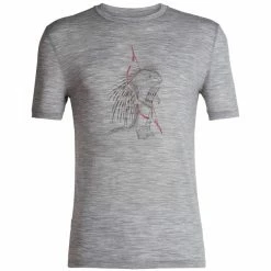 T-shirts Polos Randonnée ICEBREAKER M SPECTOR SS CREWE TBC METRO HTHR 22 Gris