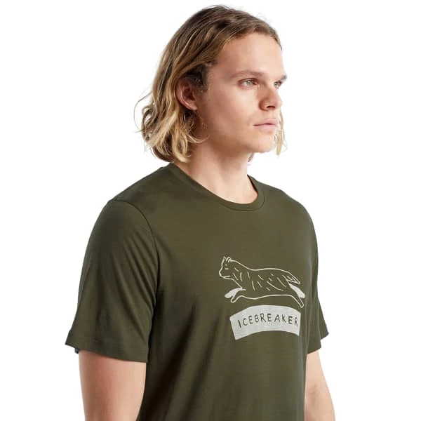 T-shirts Polos Randonnée ICEBREAKER M TECH LITE II SS TEE SHEEP DOG LODEN 22 Vert 2 T-shirts Polos Randonnée ICEBREAKER M TECH LITE II SS TEE SHEEP DOG LODEN 22 Vert – Image 2