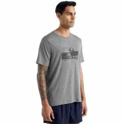 T-shirts Polos Randonnée ICEBREAKER M TECH LITE II SS TEE NATURAL RUN CLUB METRO HTHR 22 Gris -Vêtements de randonnée Homme Soldes 9 116889 m tech lite ii ss tee natural run club metro hthr ib0a56cp0161 04