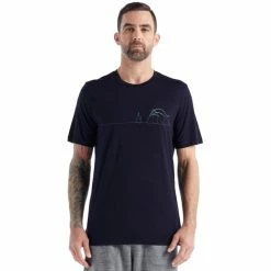 Vêtements de randonnée Homme Soldes -Vêtements de randonnée Homme Soldes 9 116893 m tech lite ii ss tee single line camp midnight navy ib0a56lu4011 02