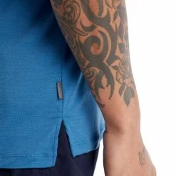 T-shirts Polos Randonnée ICEBREAKER M SPHERE II SS TEE AZUL 22 Bleu -Vêtements de randonnée Homme Soldes 9 116928 m sphere ii ss tee azul ib0a56c63511 05