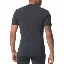 T-shirts Polos Randonnée ICEBREAKER ANATOMICA SS CREWE JET HTHR/BLACK 23 Gris -Vêtements de randonnée Homme Soldes 9 13918 anatomica ss crewe jet hthr blk 103033 002 03