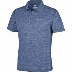 T-shirts Polos Randonnée COLUMBIA ZERO RULES POLO CARBON HEATHER 22 Bleu