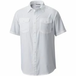 Chemises Randonnée COLUMBIA UTILIZER II SOLID S/S SHIRT BLANC 22 Blanc