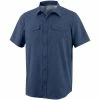 Chemises Randonnée COLUMBIA UTILIZER II SOLID SS SHIRT COLLEGIATE NAVY 22 Bleu