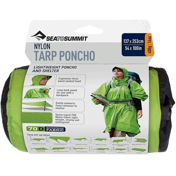 Vestes Randonnée SEA TO SUMMIT PONCHO THERMOCOLLE 70D GREEN 22 Vert 2 Vestes Randonnée SEA TO SUMMIT PONCHO THERMOCOLLE 70D GREEN 22 Vert – Image 2