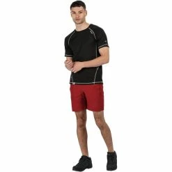 Shorts Randonnée REGATTA HIGHTON SHORT MID DELHI RED 20 Rouge -Vêtements de randonnée Homme Soldes 9 78946 highton short mid delhi red rmj226 649 05