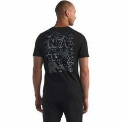 T-shirts Polos Randonnée ICEBREAKER M TECH LITE SS CREWE NATURE BLACK 21 Noir -Vêtements de randonnée Homme Soldes 9 85913 ib105389001 03