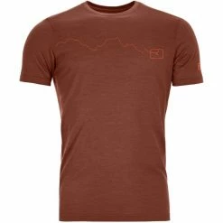 T-shirts Polos Randonnée ORTOVOX 120 TEC MOUNTAIN T-SHIRT M CLAY ORANGE 22 Orange / Marron