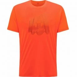 T-shirts Polos Randonnée HAGLÖFS GLEE TEE MEN FLAME ORANGE 21 Orange