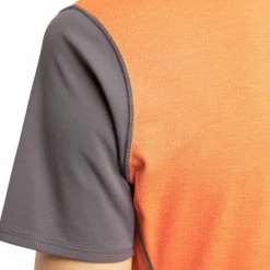 T-shirts Polos Randonnée HAGLÖFS L.I.M CROWN TEE MEN MAGNETITE/FLAME ORANGE 21 Gris / Orange -Vêtements de randonnée Homme Soldes 9 87361 604842 4n2 04