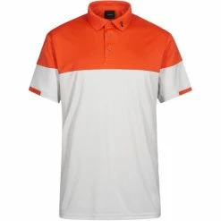 T-shirts Polos Randonnée PEAK PERFORMANCE M PLAYER BLOCK POLO ANTARCTICA 21 Gris / Orange