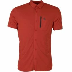 Chemises Randonnée TERNUA MALABON SHIRT M A-ORANGE RED 20 Rouge