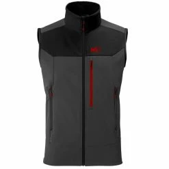 Vestes Randonnée MILLET TRACK VEST M DARK GREY/BLACK 22 Gris / Noir
