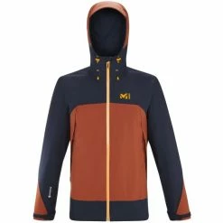 Vestes Randonnée MILLET GRANDS MONTETS II GTX JKT M SAPHIR/RUST 23 Bleu / Orange